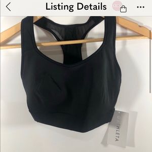 Athleta Hustle Bra Supersonic Black Athletic Sports Bra